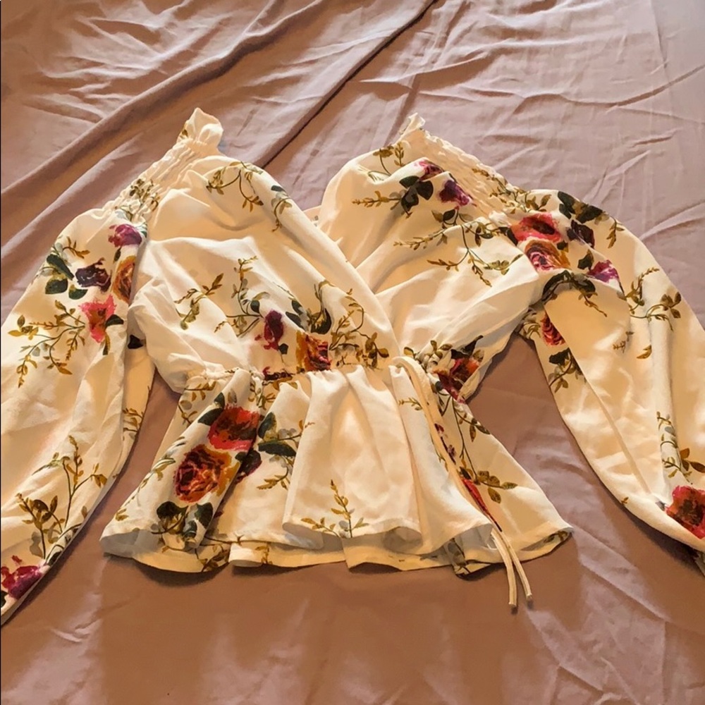 White & Floral Blouse